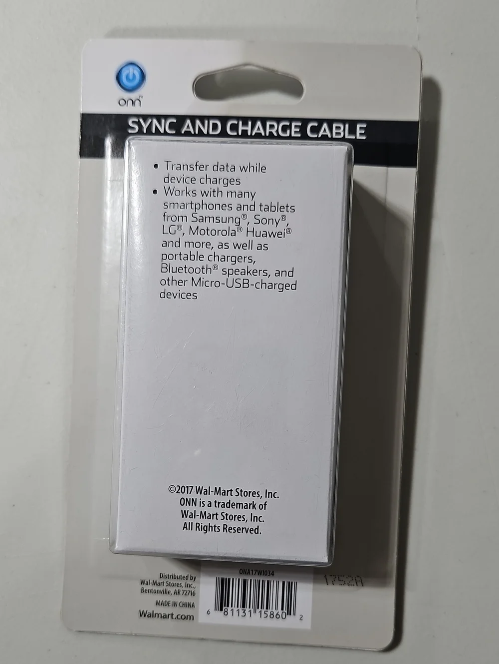 On Running White Micro-USB Sync & Charge Cable